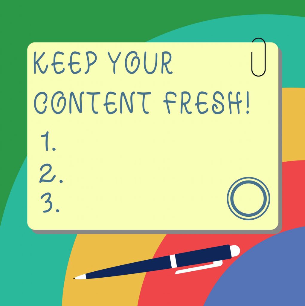 keep content fresh concept