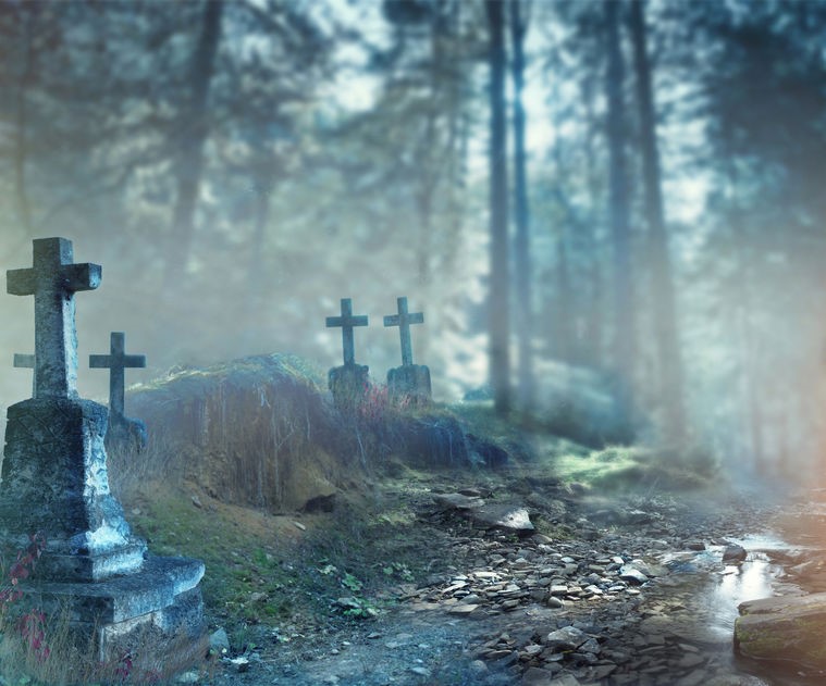 graveyard halloween concept