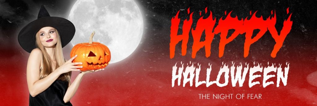 happy halloween greeting concept