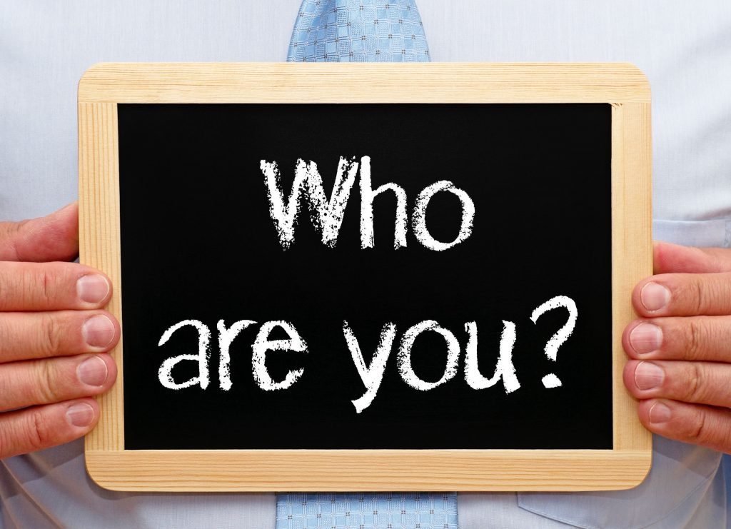 Who are you - brand awareness concept