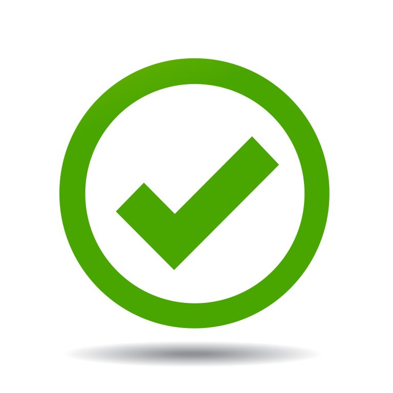 Green check mark symbol